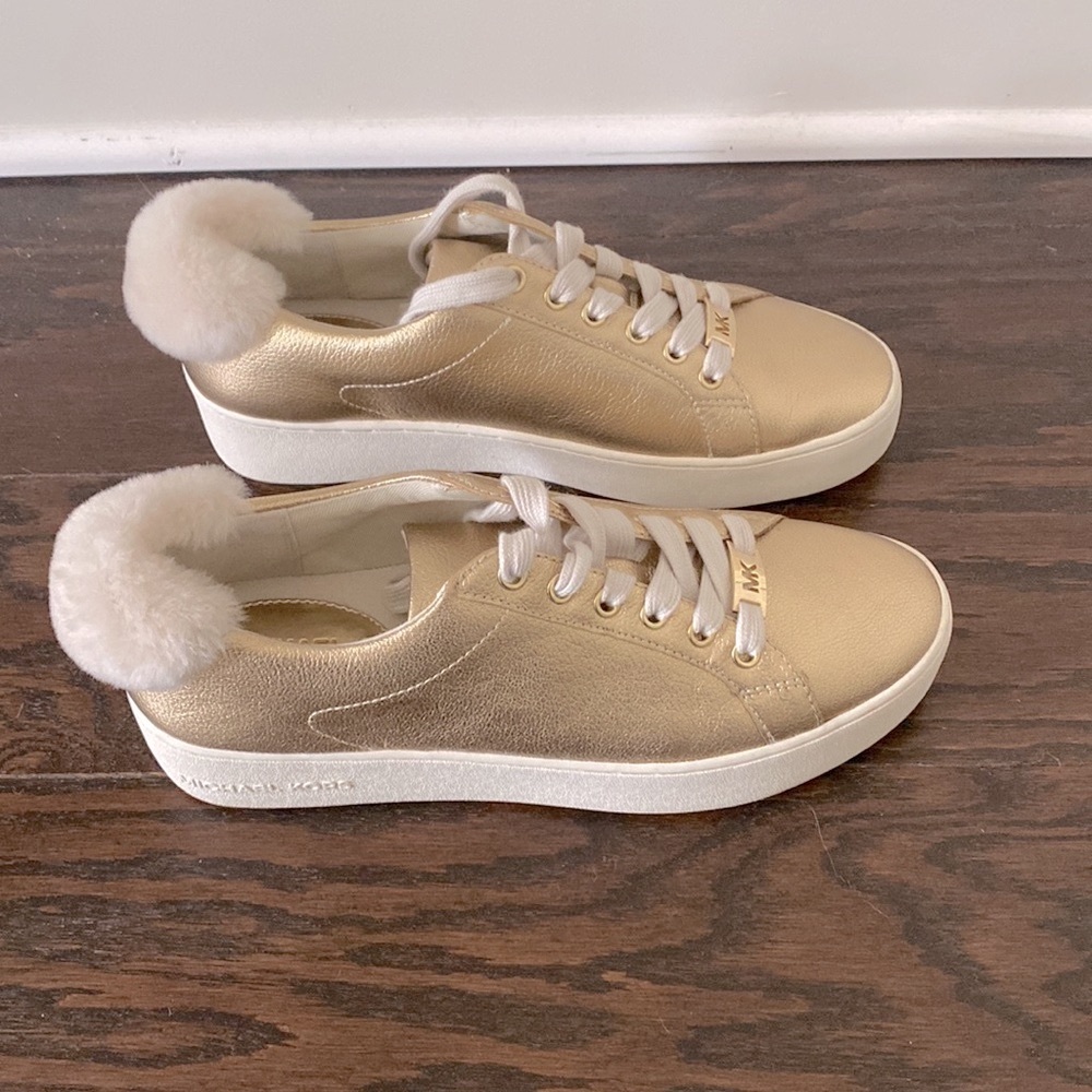 Michael Kors glam sneakers with Pom Pom! Worn twice